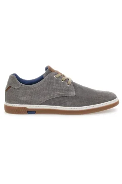 Scarpe Stringate Grigio Militare con Tomaia Traforata in Pelle PITTARELLO ECO 200012