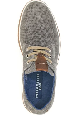 Scarpe Stringate Grigio Militare con Tomaia Traforata in Pelle PITTARELLO ECO 200012