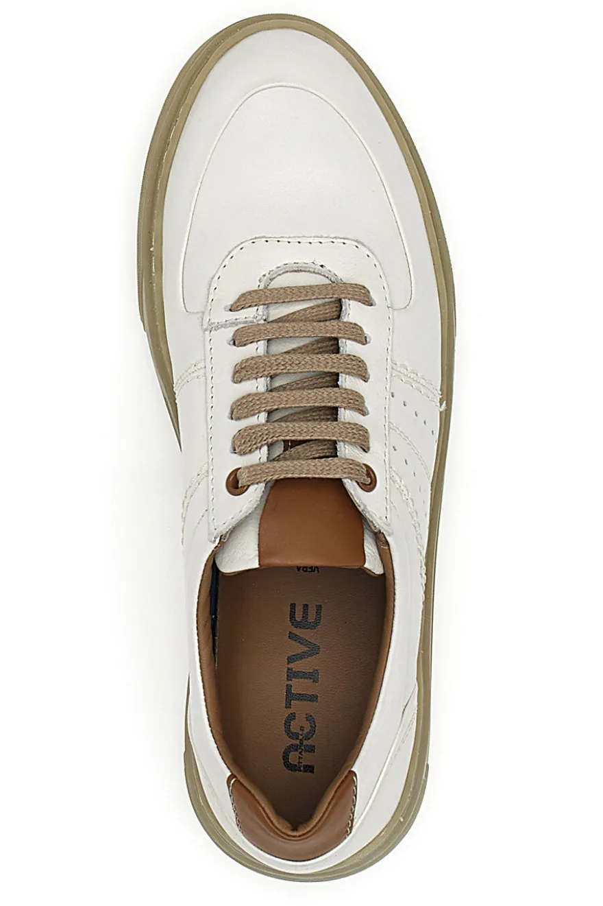 Scarpe Stringate in Vera Pelle Panna Pittarello Active 2421