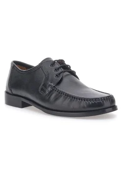 Scarpe Stringate in Vera Pelle Nera Max Dillan 562