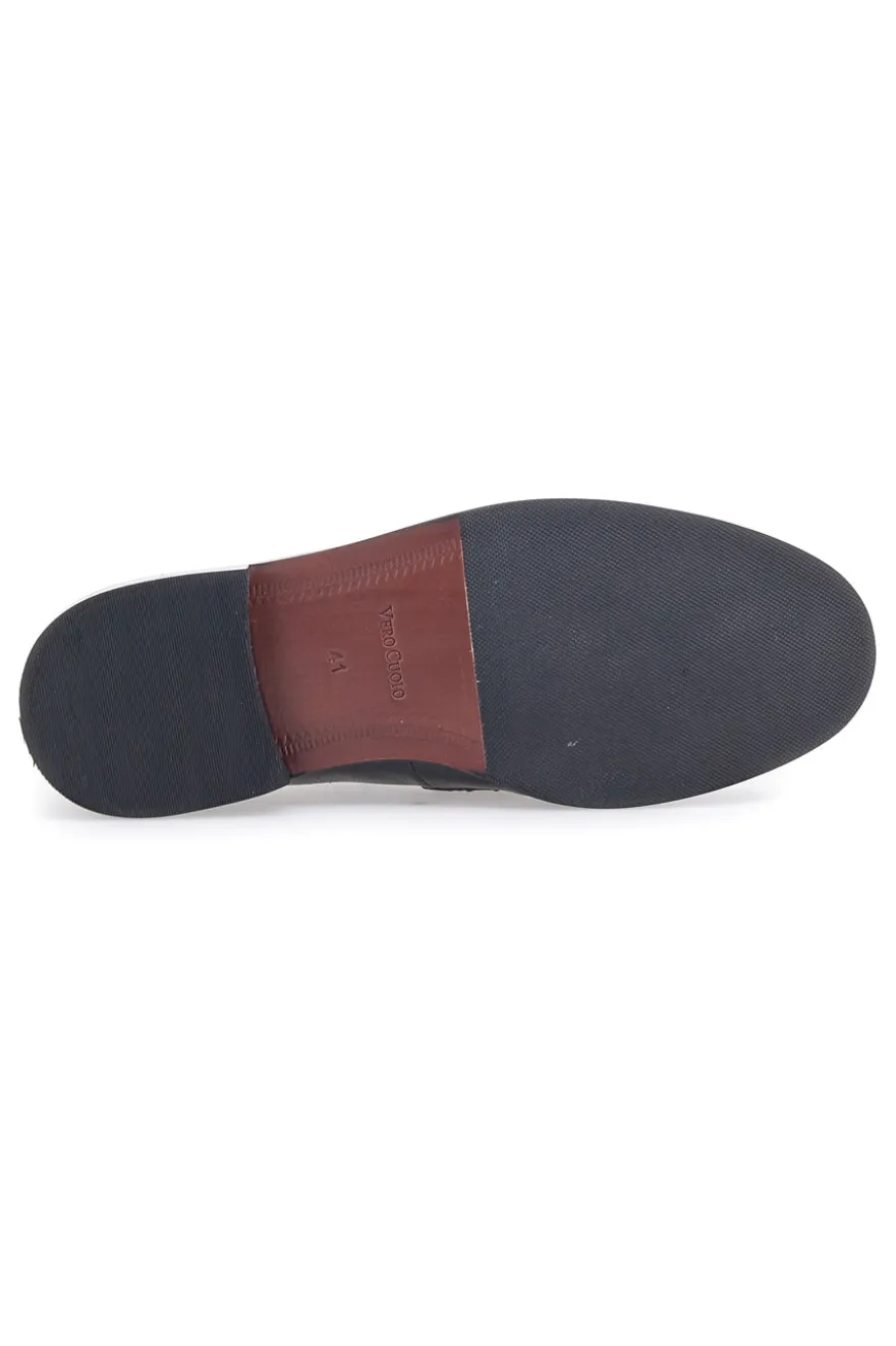 Scarpe Stringate in Vera Pelle Nera Max Dillan 562