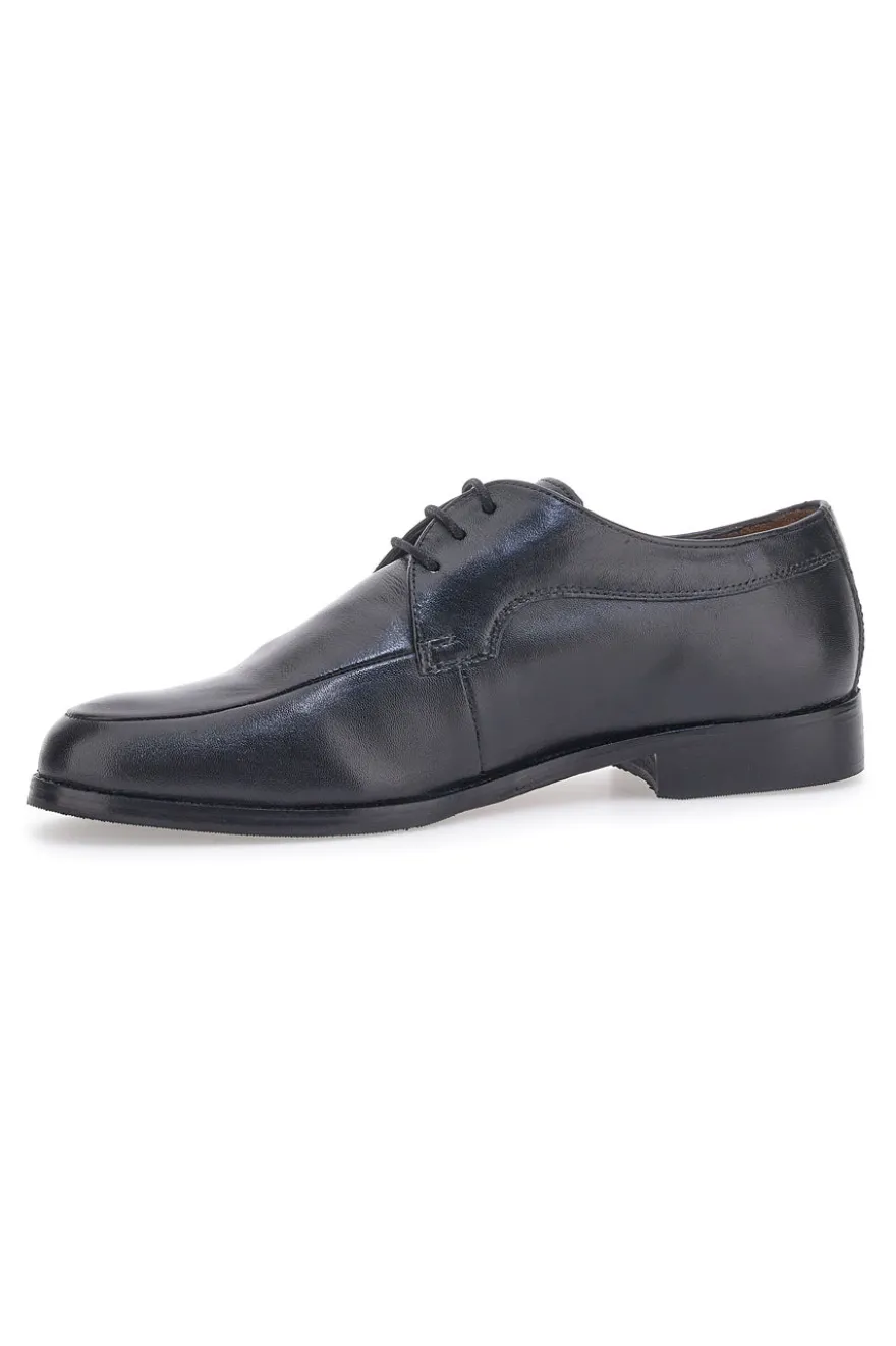 Scarpe Stringate in Vera Pelle Nera Max Dillan 569