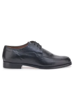 Scarpe Stringate in Vera Pelle Nera Max Dillan 569