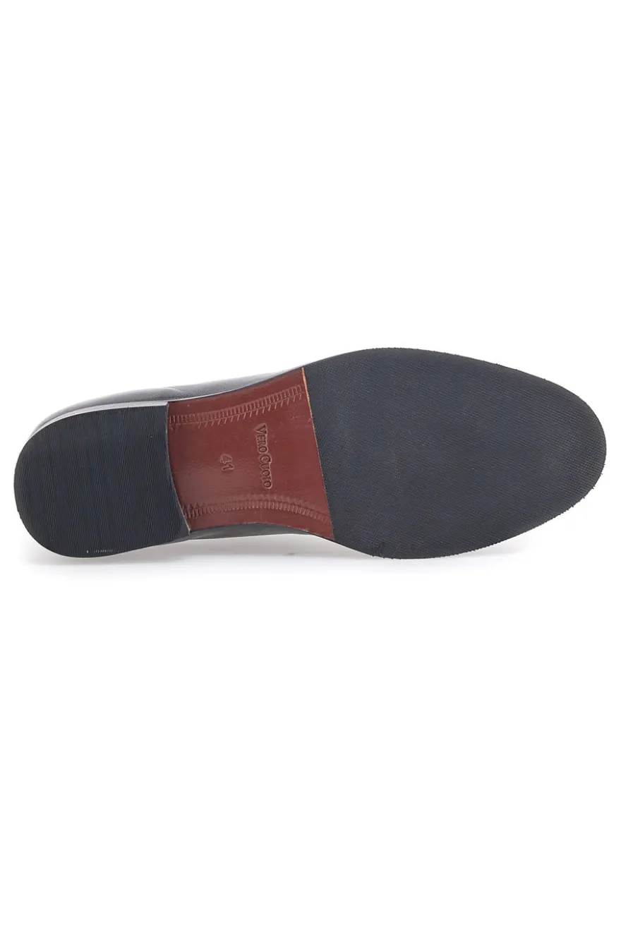 Scarpe Stringate in Vera Pelle Nera Max Dillan 569