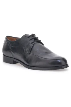 Scarpe Stringate in Vera Pelle Nera Max Dillan 569