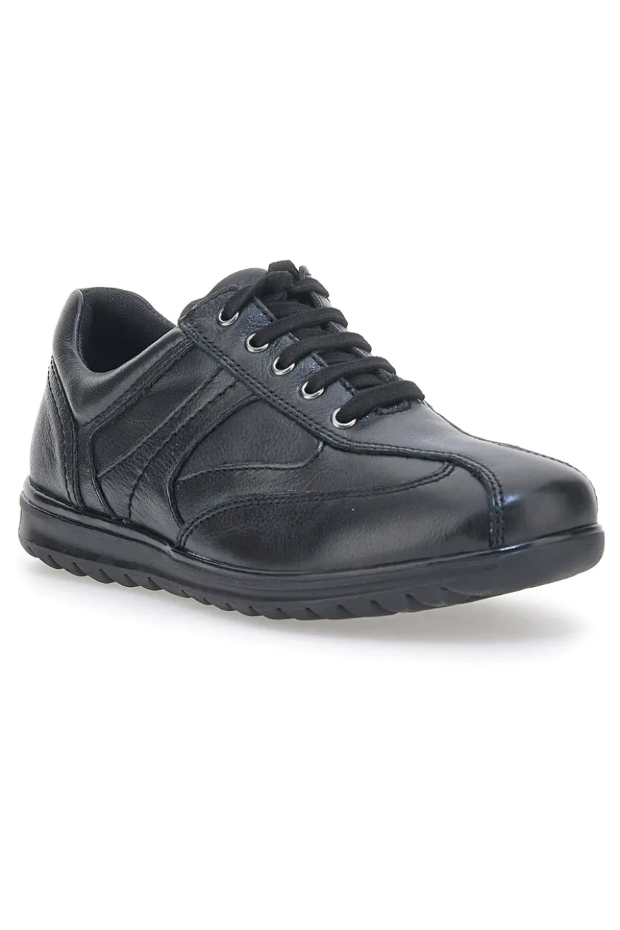 Scarpe Stringate Longford 460 Nere Vera Pelle