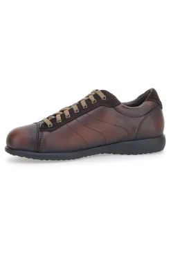 Scarpe Stringate Marroni in Vera Pelle con Inserti in Pelle Scamosciata PITTARELLO TIERRA 22095681