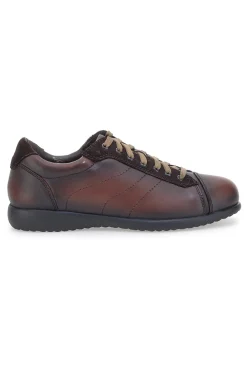 Scarpe Stringate Marroni in Vera Pelle con Inserti in Pelle Scamosciata PITTARELLO TIERRA 22095681