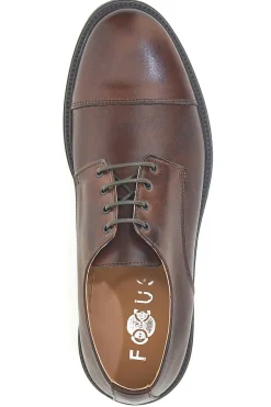 Scarpe stringate marroni in vera pelle Made in Italy Pittarello Focus 222