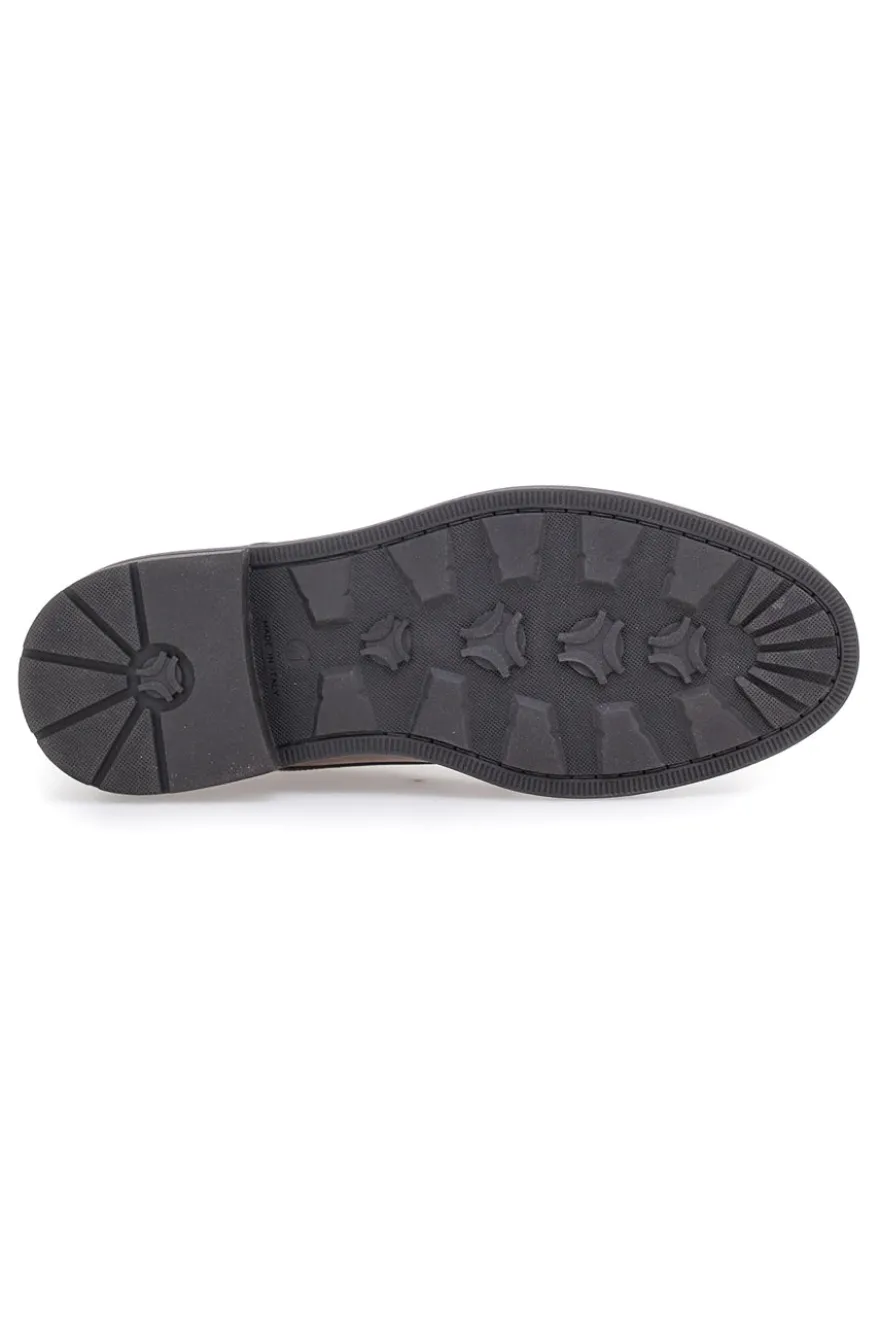 Scarpe stringate marroni in vera pelle Made in Italy Pittarello Focus 222