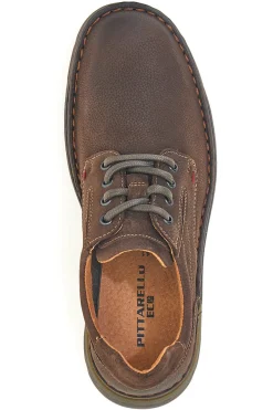 Scarpe stringate marroni in pelle Pittarello eco 252900002