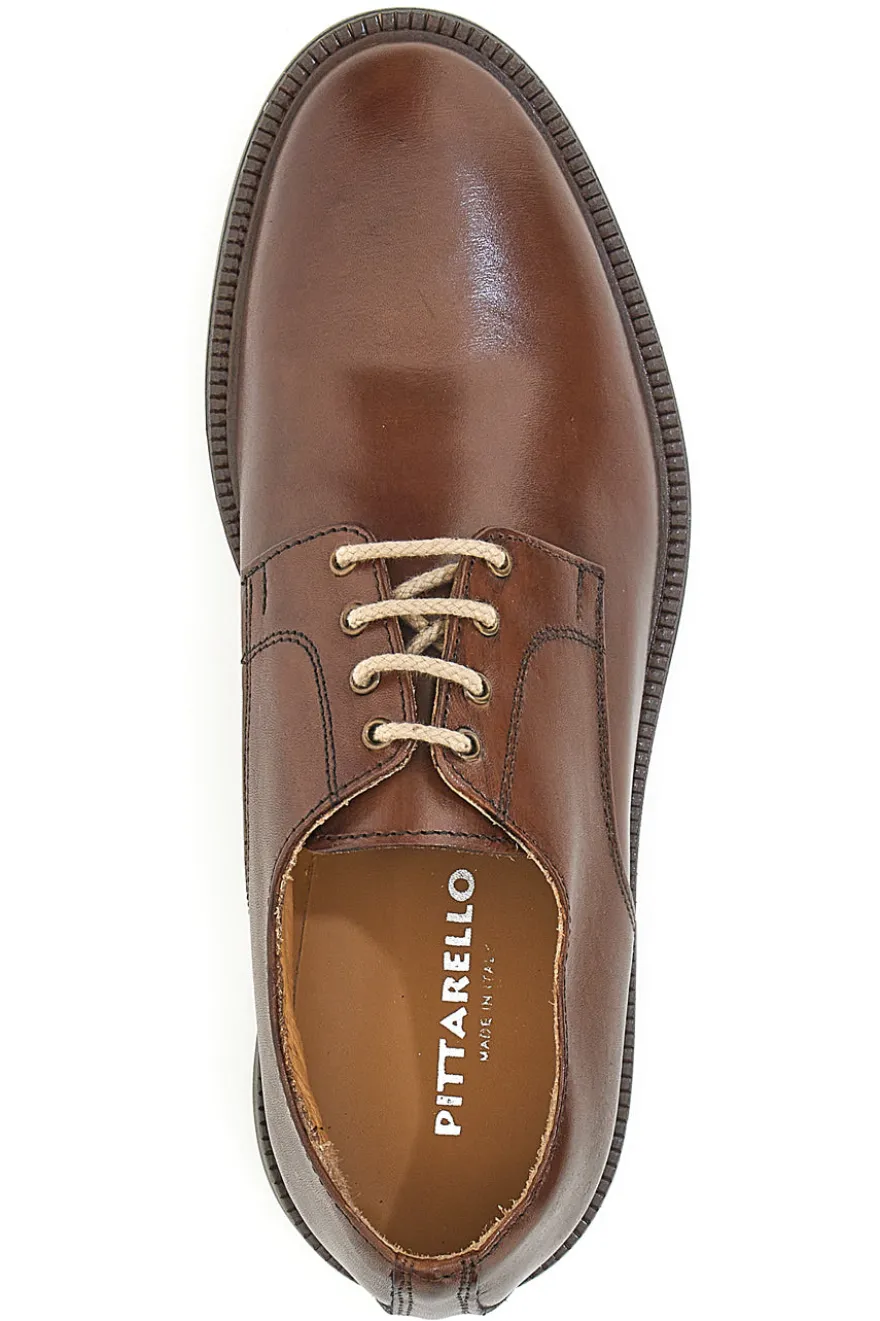 Scarpe Stringate Marroni In Pelle Pittarello 6525