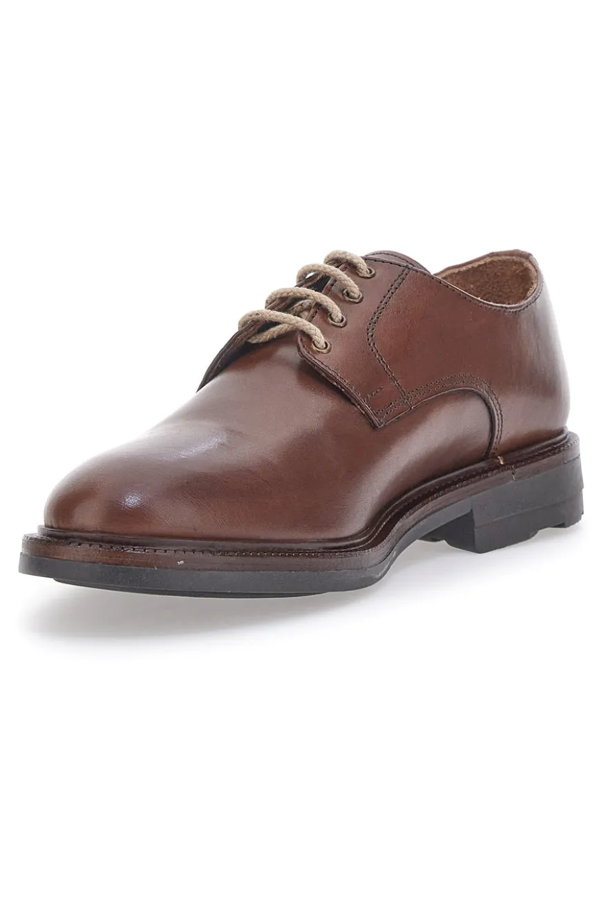 Scarpe Stringate Marroni In Pelle Pittarello 6525