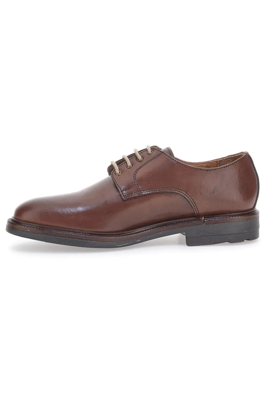 Scarpe Stringate Marroni In Pelle Pittarello 6525