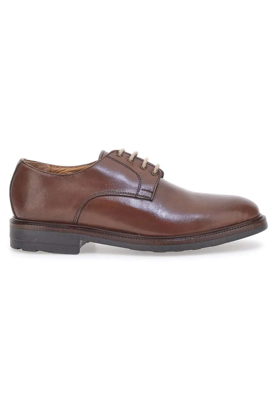 Scarpe Stringate Marroni In Pelle Pittarello 6525
