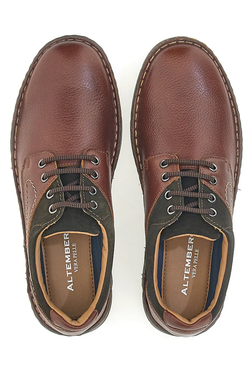 Scarpe Stringate Marroni e Nere in Vera Pelle ALTEMBERG 24120