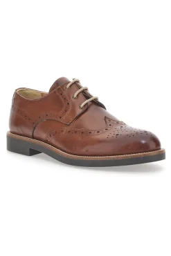 Scarpe Stringate Marroni Con Ricamo All'Inglese Pittarello 8023