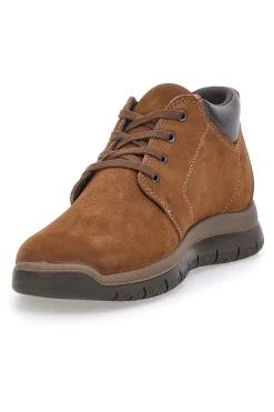 Scarpe stringate marroni mid-cut in pelle con collarino imbottito iMac 85256030252017