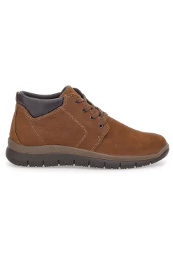 Scarpe stringate marroni mid-cut in pelle con collarino imbottito iMac 85256030252017