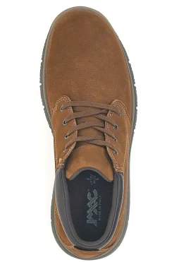 Scarpe stringate marroni mid-cut in pelle con collarino imbottito iMac 85256030252017
