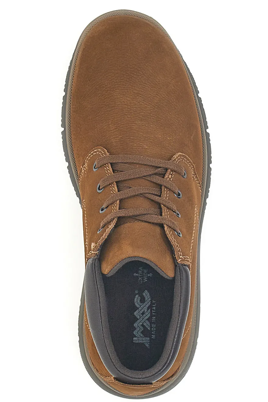 Scarpe stringate marroni mid-cut in pelle con collarino imbottito iMac 85256030252017