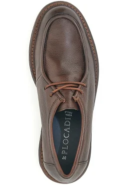 Scarpe Stringate Marroni In Pelle Plocadi 15630