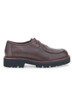 Scarpe Stringate Marroni In Pelle Plocadi 15630