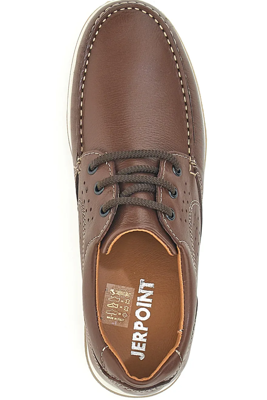 Scarpe Stringate Marroni In Vera Pelle Made in Italy Jerpoint 620