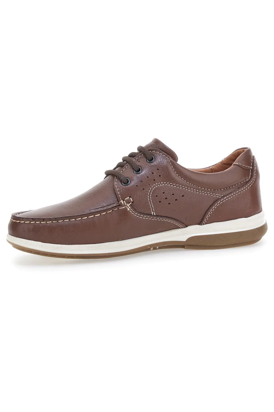 Scarpe Stringate Marroni In Vera Pelle Made in Italy Jerpoint 620