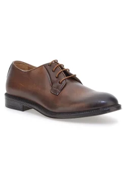 Scarpe stringate marroni vera pelle artigianali made in Italy Pittarello plus 1145