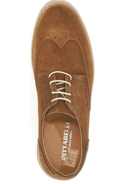 Scarpe Stringate Marroni In vera Pelle Scamosciata Pittarello 1112