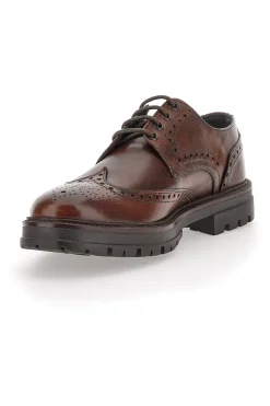 Scarpe Stringate Marroni Con Decorazione Duilio Pittarello Focus 2240