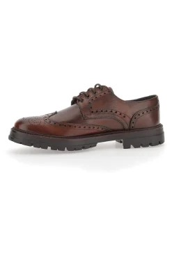 Scarpe Stringate Marroni Con Decorazione Duilio Pittarello Focus 2240