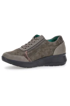 Scarpe Stringate Marroni con Dettagli in Color Bronzo e Soletta Estraibile Eco Bio J522501
