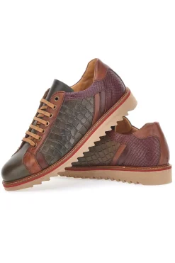Scarpe Stringate Marroni e Verdi In Vera Pelle Made in Italy Pittarello Plus PT325