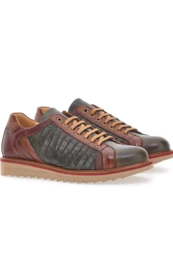 Scarpe Stringate Marroni e Verdi In Vera Pelle Made in Italy Pittarello Plus PT325