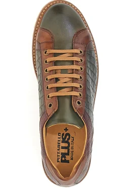 Scarpe Stringate Marroni e Verdi In Vera Pelle Made in Italy Pittarello Plus PT325