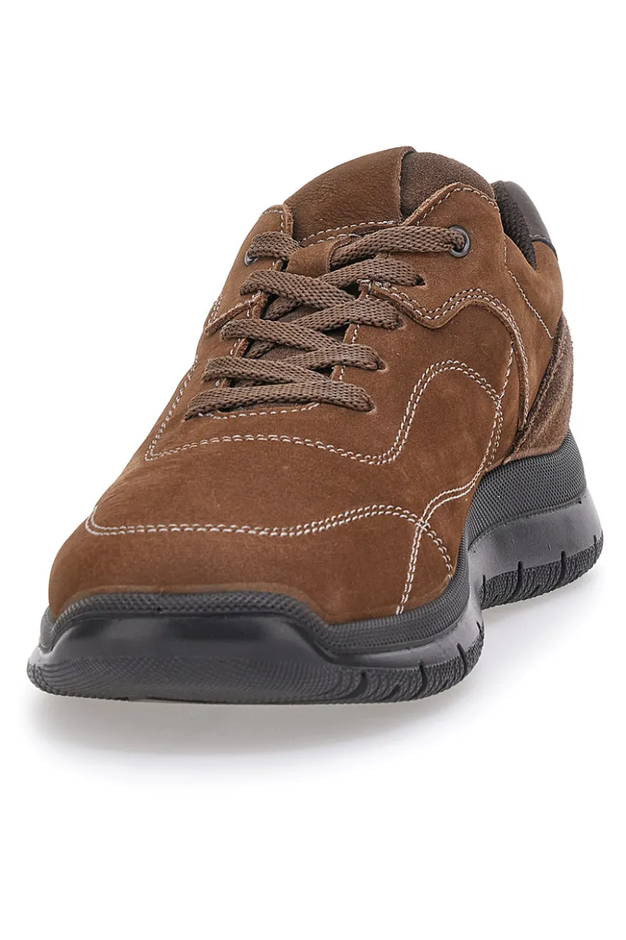 Scarpe stringate marroni in pelle Imac 85254030266017