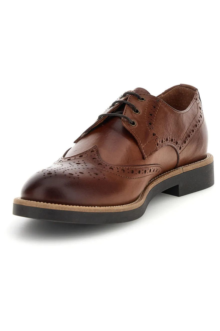 Scarpe stringate marroni in pelle Pittarello 8023