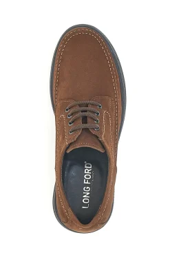 Scarpe Stringate Marroni in Vera Pelle Scamosciata Made In Italy Longford 1