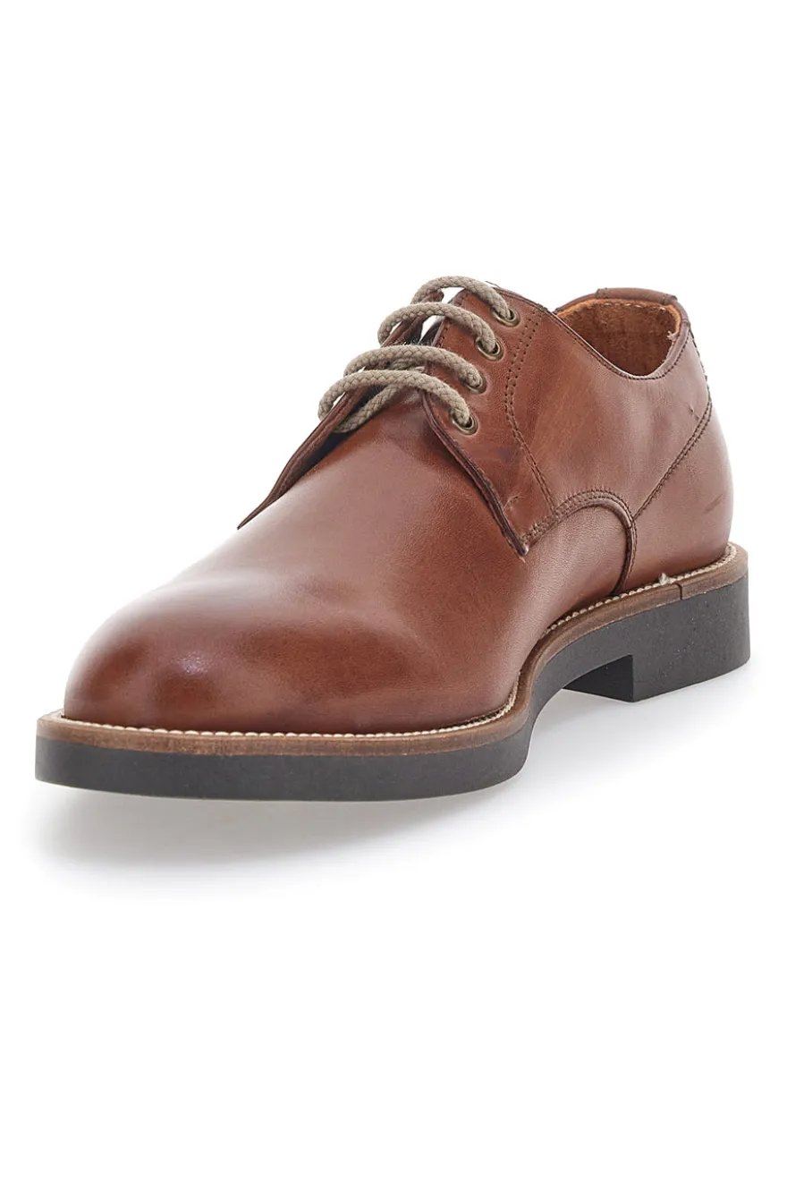 Scarpe Stringate Marroni In Vera Pelle Max Dillan 600