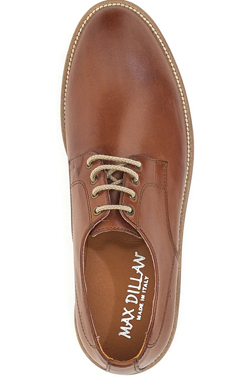 Scarpe Stringate Marroni In Vera Pelle Max Dillan 600