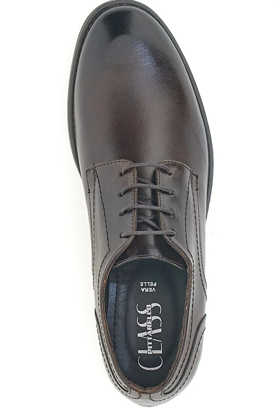 Scarpe stringate marroni vera pelle Pittarello class 300