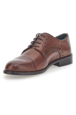 Scarpe Stringate Marroni In Vera Pelle da Uomo Pittarello 7715