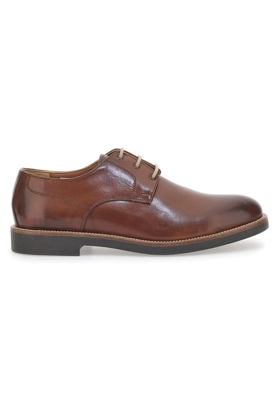 Scarpe Stringate Marroni in Vera Pelle Pittarello 8025