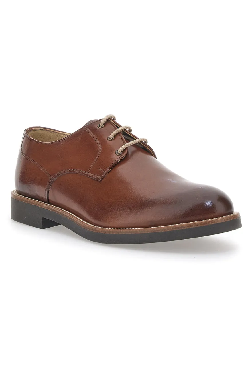 Scarpe Stringate Marroni in Vera Pelle Pittarello 8025