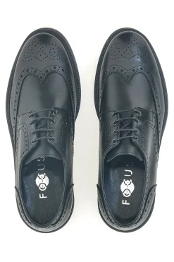 Scarpe stringate nere brogue in vera pelle Made in Italy Pittarello Focus 224