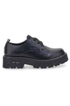 Scarpe stringate nere con suola carrarmato Me & Me 3011