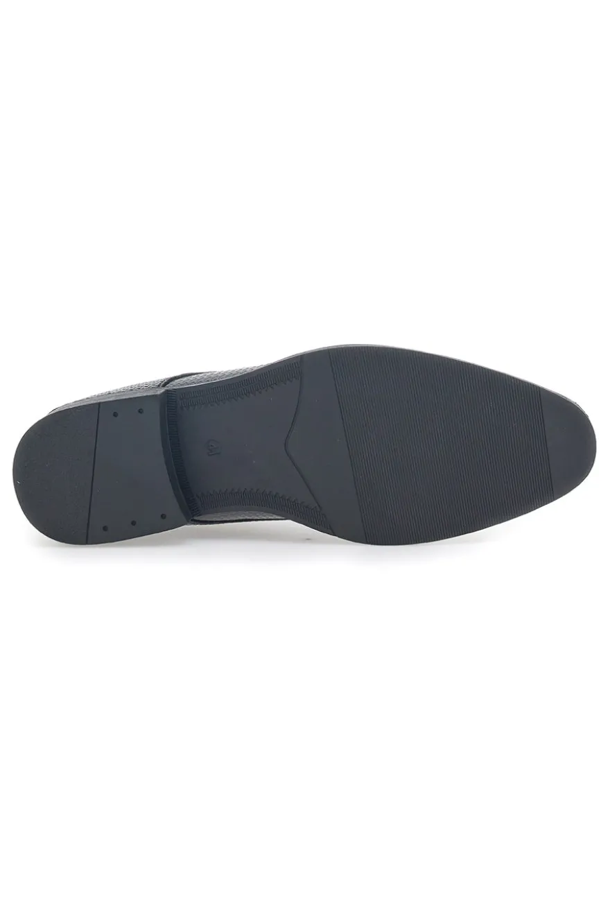 Scarpe Stringate Nere Con Trama Effetto Lucido Johes Land 178284
