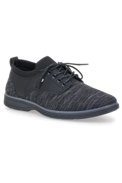 Scarpe Stringate Nere Con Tomaia Mesh Johes Land 411215